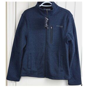 NWT Stormpack Sunice Men's Rib Knit Full Zip Warm Layering Jacket Blue Size S